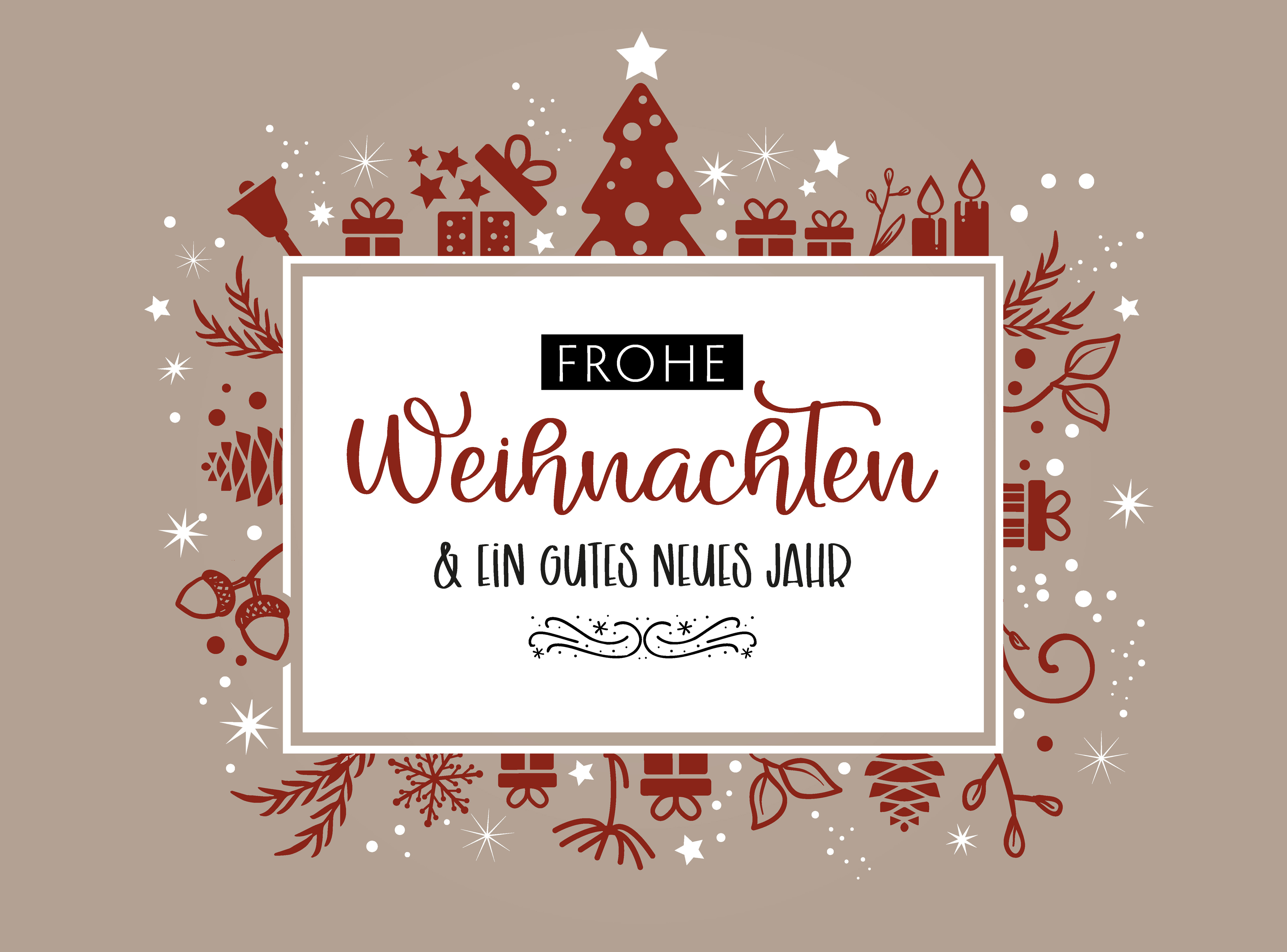Frohe Weihnachten und ein gutes neues Jahr